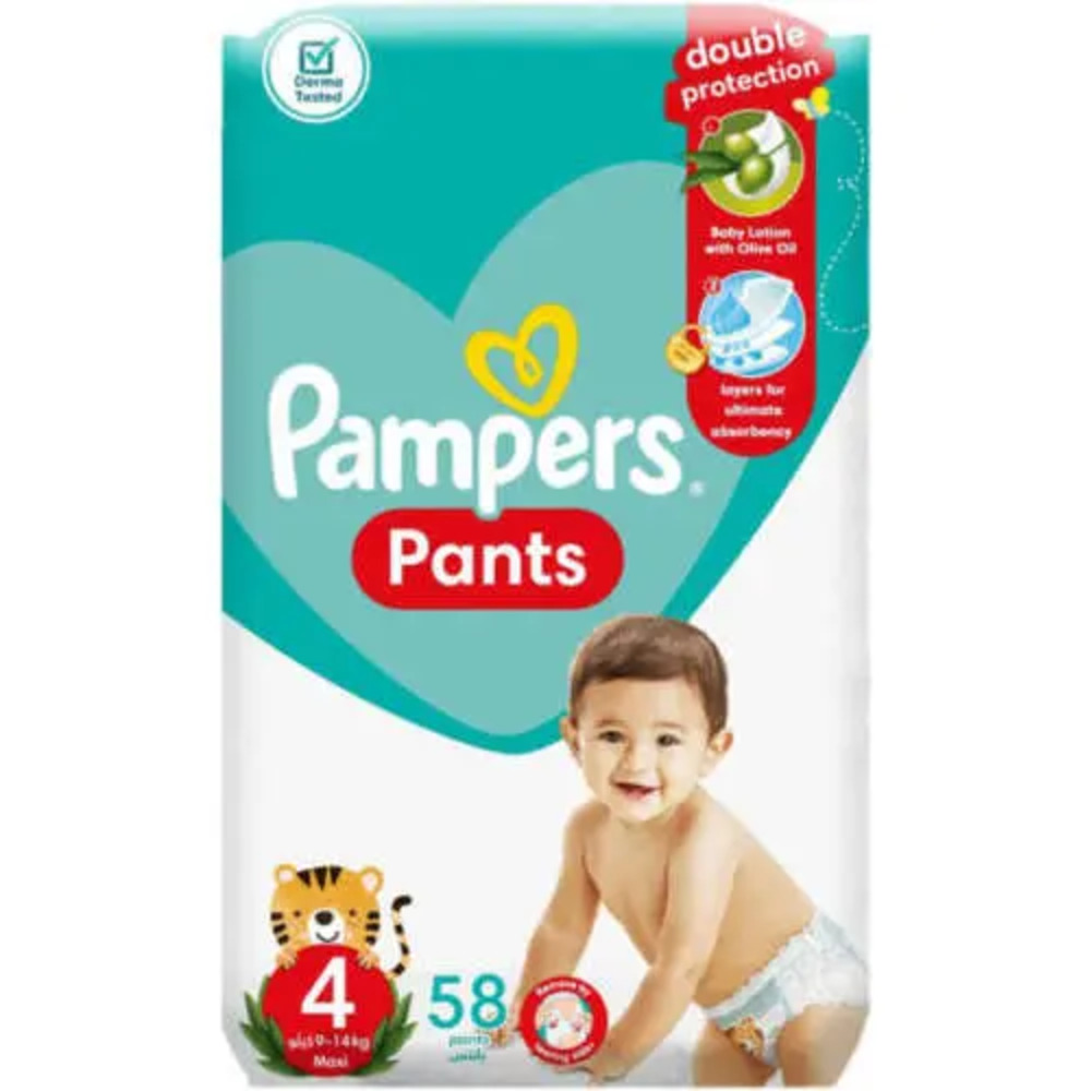 PAMPERS SIZE 4 PANTS 58 PCS