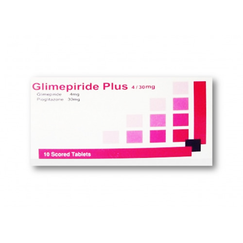 GLIMEPIRIDE PLUS 4/30 MG 30 TAB