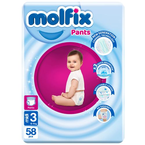 MOLFIX SIZE 3 PANTS 58 PCS