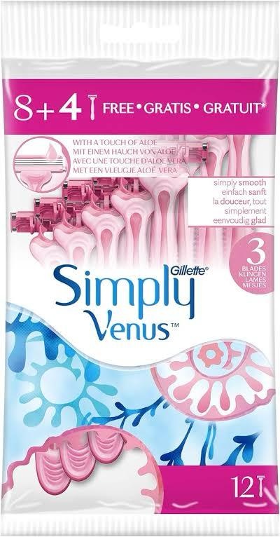 GILLETTE SIMPLY VENUS 8+4 BLADES