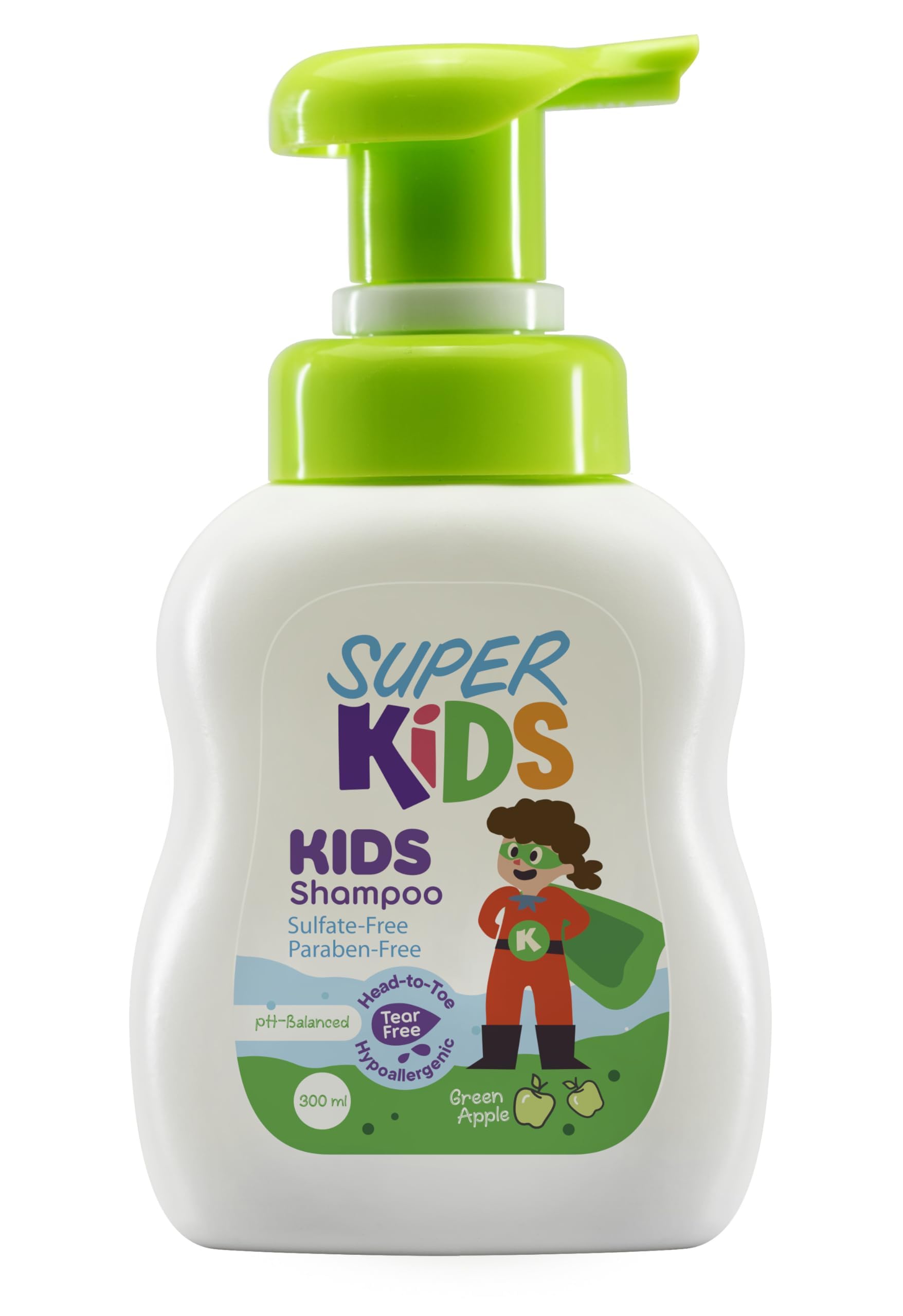 SUPER KIDS GREEN APPLE SHAMPOO 300 ML