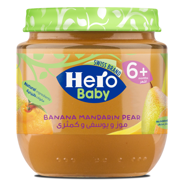 Hero Mandarin, Banana and Mashed Pear