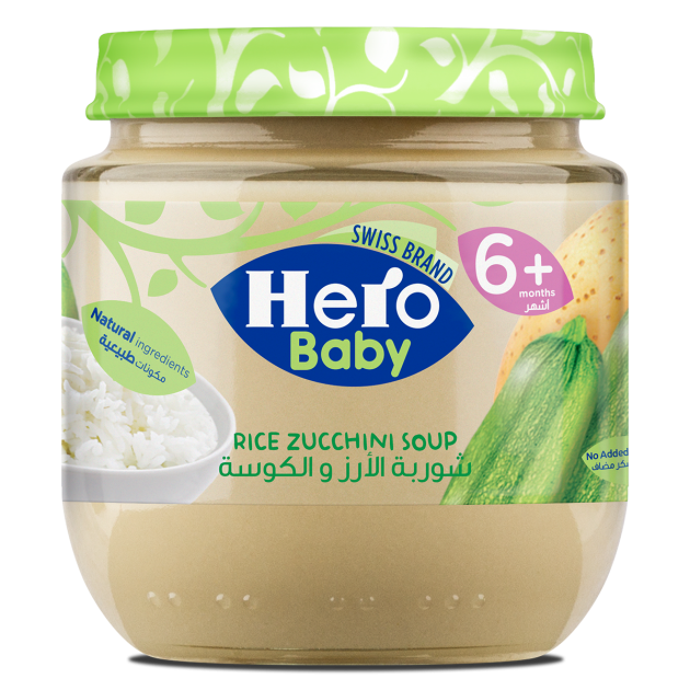 Hero rice soup + mashed zucchini