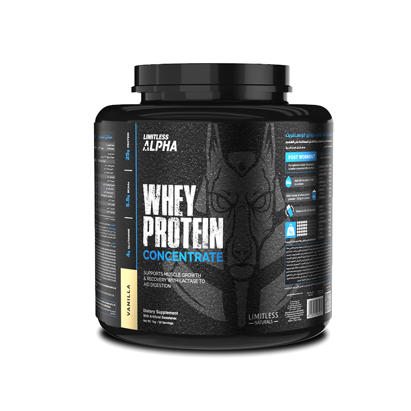 LIMITLESS ALPHA WHEY PROTEIN CONC VANILLA 1 KM
