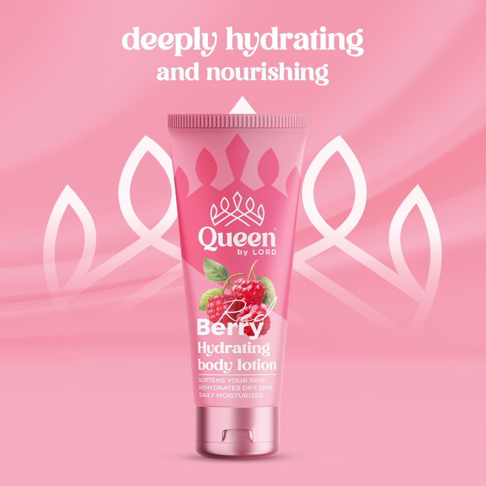 Queen Hydrating Body Lotion With Red Berry Scent