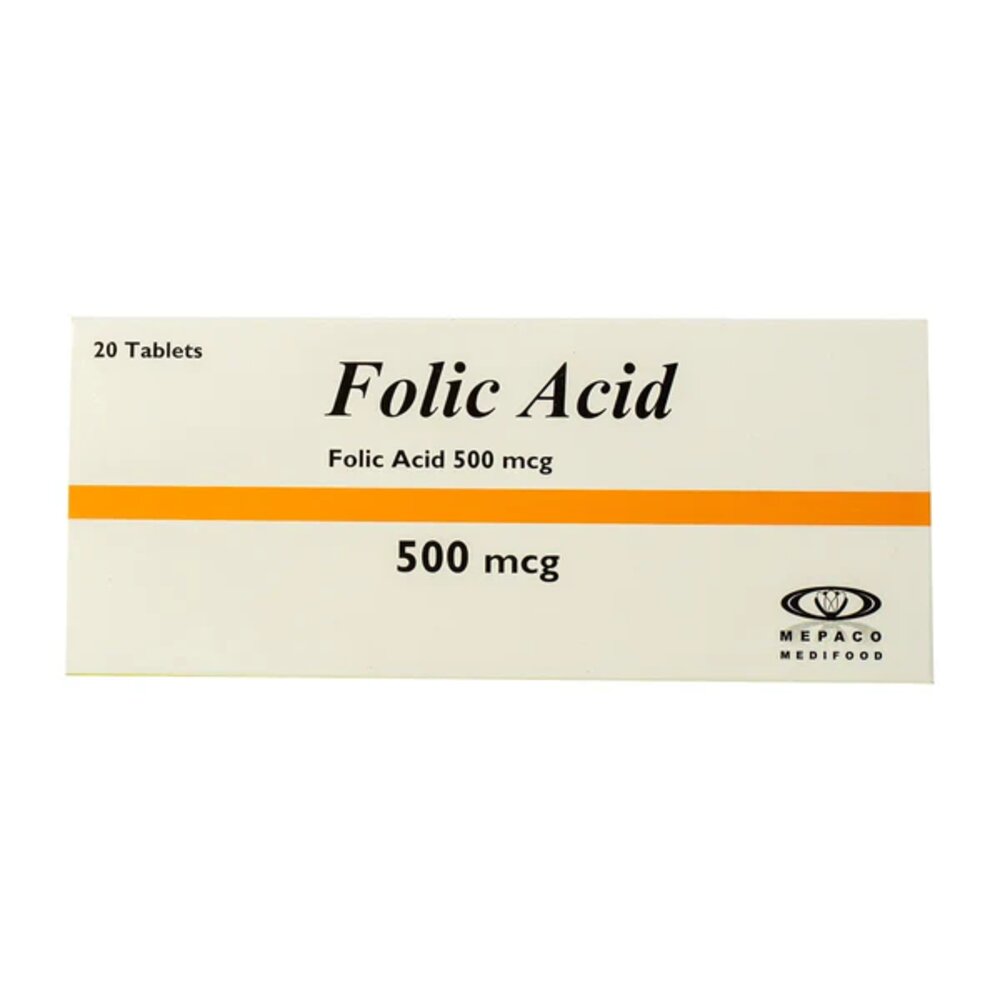 FOLIC ACID 500 MG 20 TAB MEPAC