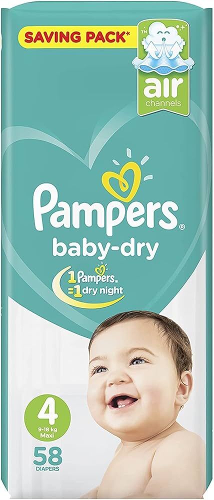 PAMPERS SIZE 4 58 PCS