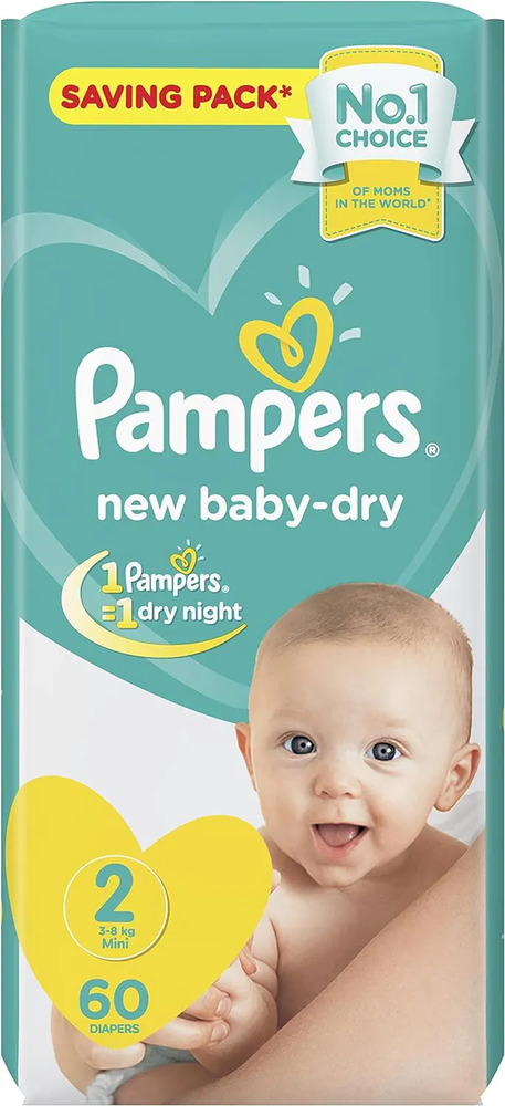 PAMPERS SIZE 2 60 PCS